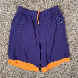 Nike Air Jordan Mens 2XL French Terry Shorts 642453 Purple Orange 10"